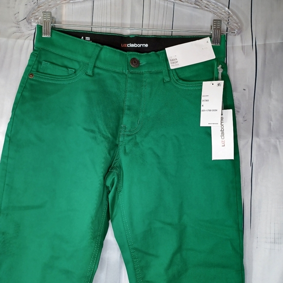 Liz Claiborne Sara Mid-Rise Crop Pants - Picture 7 of 14